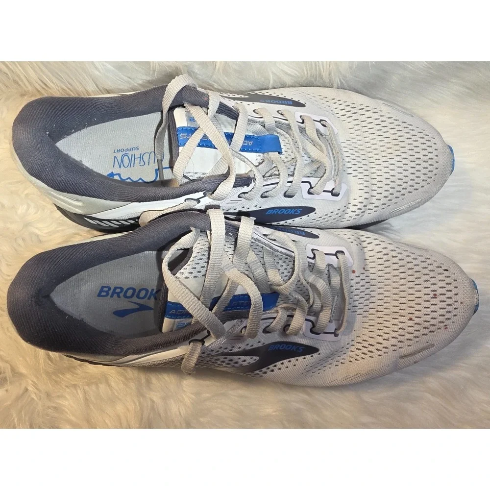 Brooks Adrenaline GTS 22 Men's Running Shoes Gray Blue Size 10 Wide 1103662E023